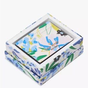 Kate Spade Blue and Green Floral Card Case